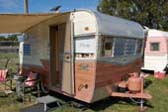 1961 Shasta travel trailer at Mount Baker Rally in Lynden, Washington